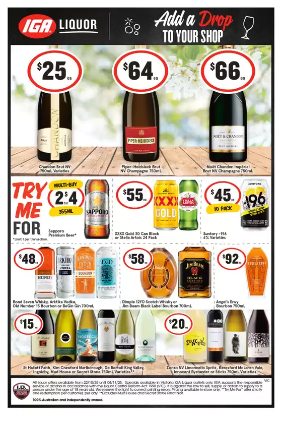 IGA Liquor catalogue | VIC Specials | 2025-10-29T00:00:00.000Z - 2025-11-04T00:00:00.000Z
