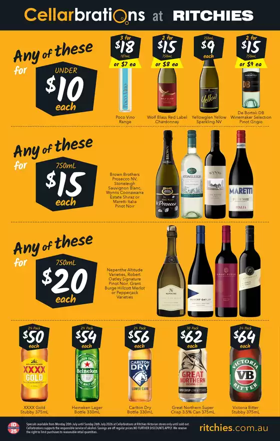 Ritchies catalogue in Fingal Bay NSW | Cellarbrations Liquor Catalogue | 2026-07-20T00:00:00.000Z - 2026-07-26T00:00:00.000Z