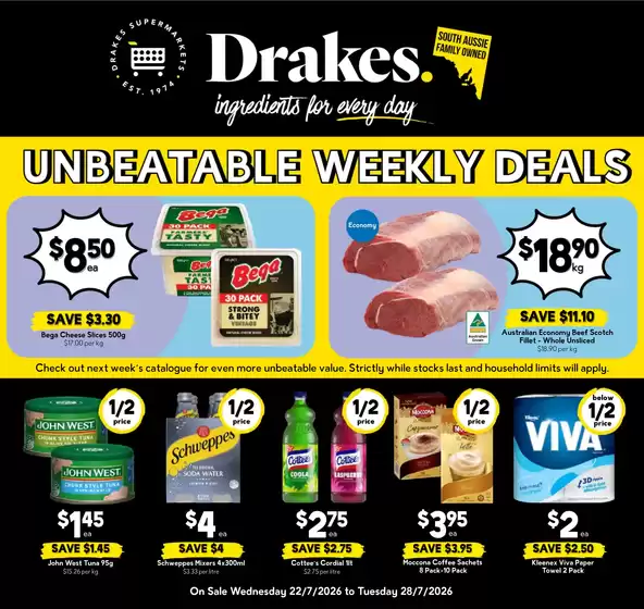 Drakes catalogue in Saint Andrews VIC | Drakes catalogue specials | 2026-07-22T00:00:00.000Z - 2026-07-28T00:00:00.000Z