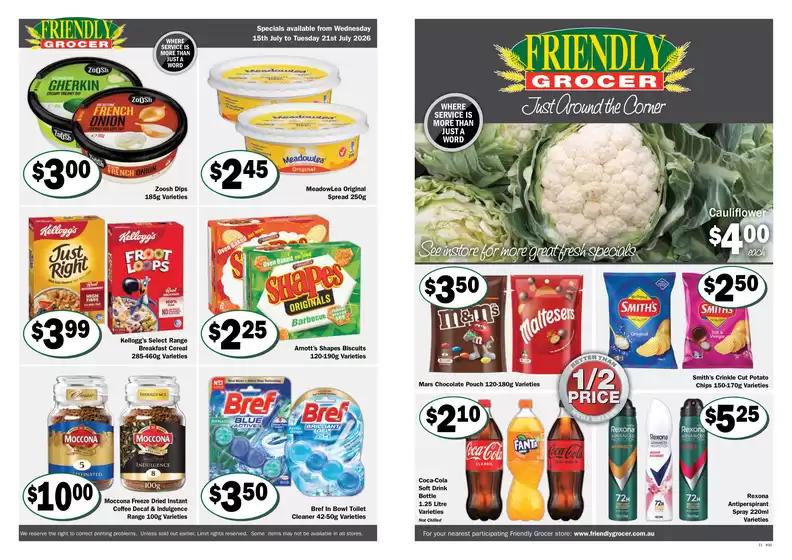 Friendly Grocer catalogue in Beechworth VIC | Week 30 2026 catalogue zone 1 | 2026-07-22T00:00:00.000Z - 2026-07-28T00:00:00.000Z