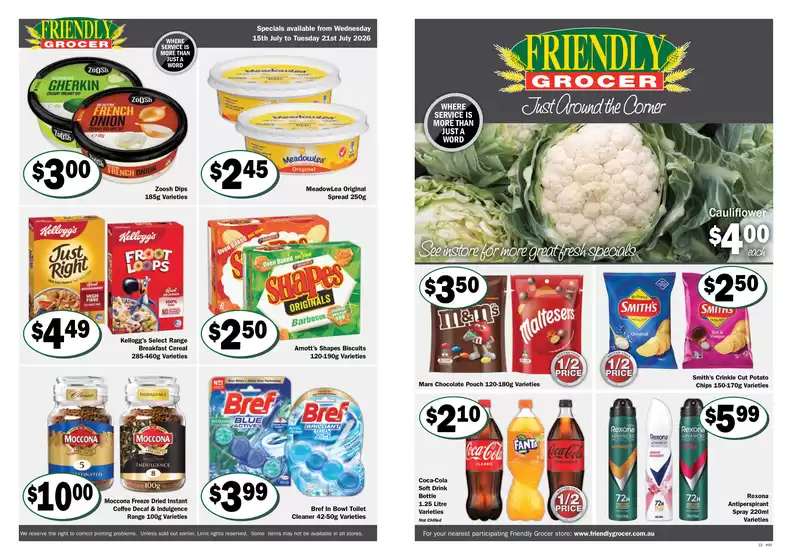 Friendly Grocer catalogue in Beechworth VIC | Week 30 2026 catalogue zone 2 | 2026-07-22T00:00:00.000Z - 2026-07-28T00:00:00.000Z