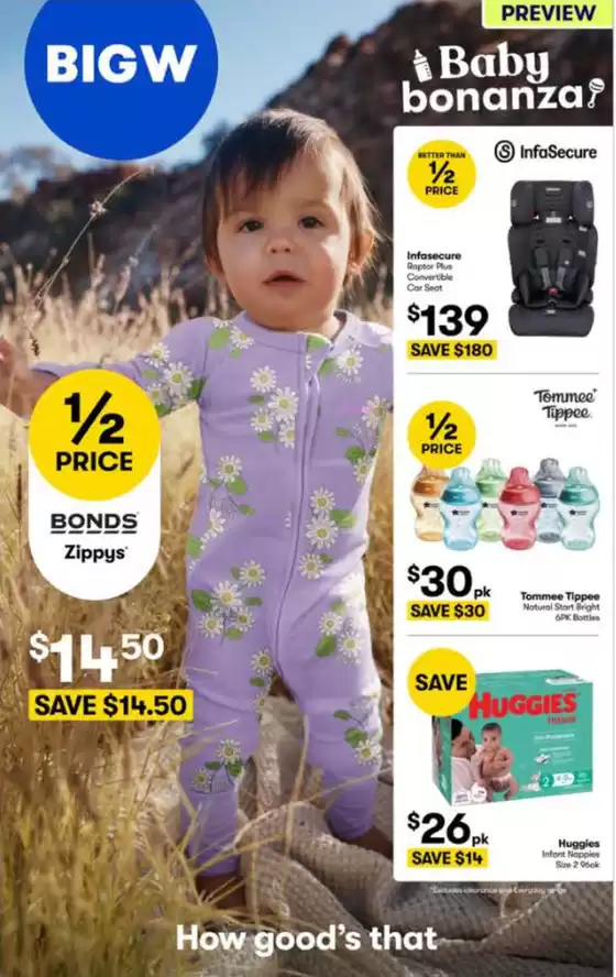 BIG W catalogue in Dunalley TAS | Baby Bonanza | 2026-07-23T00:00:00.000Z - 2026-08-06T00:00:00.000Z