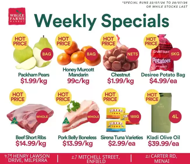 WHOLEFARMS catalogue | Weekly Specials | 2026-07-22T00:00:00.000Z - 2026-07-28T00:00:00.000Z