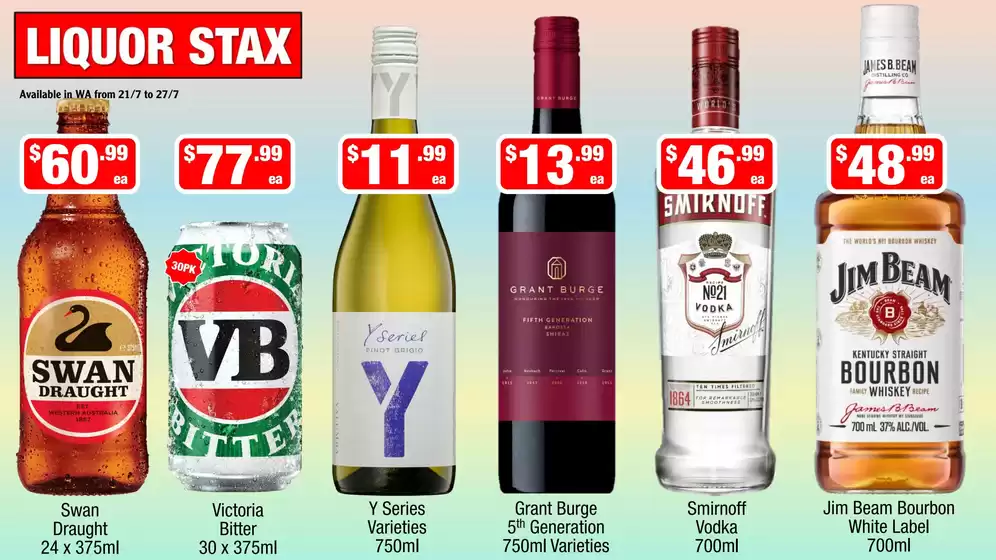 Liquor Stax catalogue | Exclusive bargains | 2026-07-21T00:00:00.000Z - 2026-07-27T00:00:00.000Z