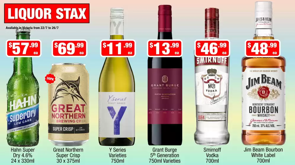 Liquor Stax catalogue | Offers for bargain hunters | 2026-07-22T00:00:00.000Z - 2026-07-26T00:00:00.000Z