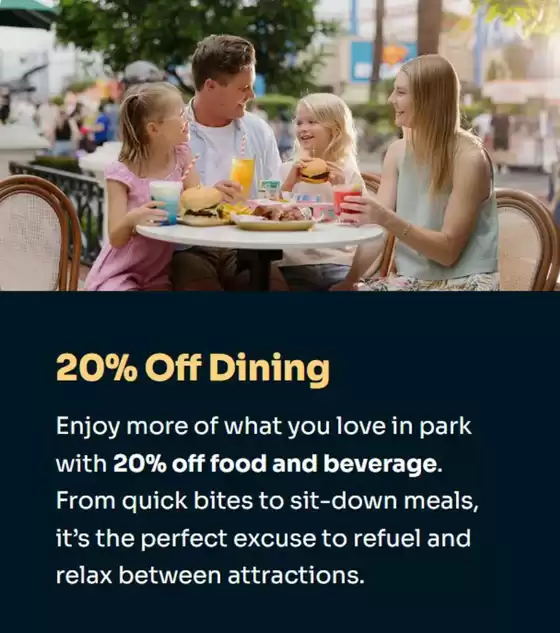 Wet N Wild catalogue | 20% Off Dining | 2026-07-23T00:00:00.000Z - 2026-08-16T00:00:00.000Z