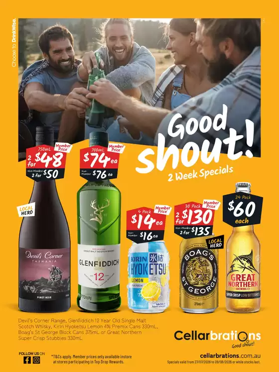 Cellarbrations catalogue | Good Shout! 27/07 | 2026-07-27T00:00:00.000Z - 2026-08-09T00:00:00.000Z