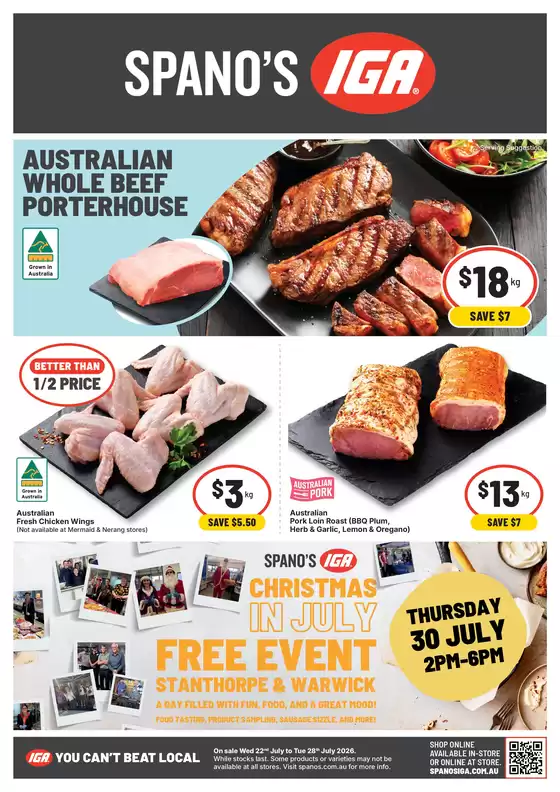 Spano’s IGA catalogue | Spano's Specials | 2026-07-24T00:00:00.000Z - 2026-07-28T00:00:00.000Z