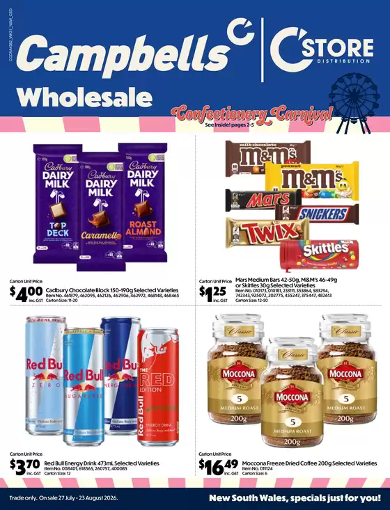 C-Store Distribution catalogue in Broke NSW | Wholesale | 2026-07-27T00:00:00.000Z - 2026-08-23T00:00:00.000Z