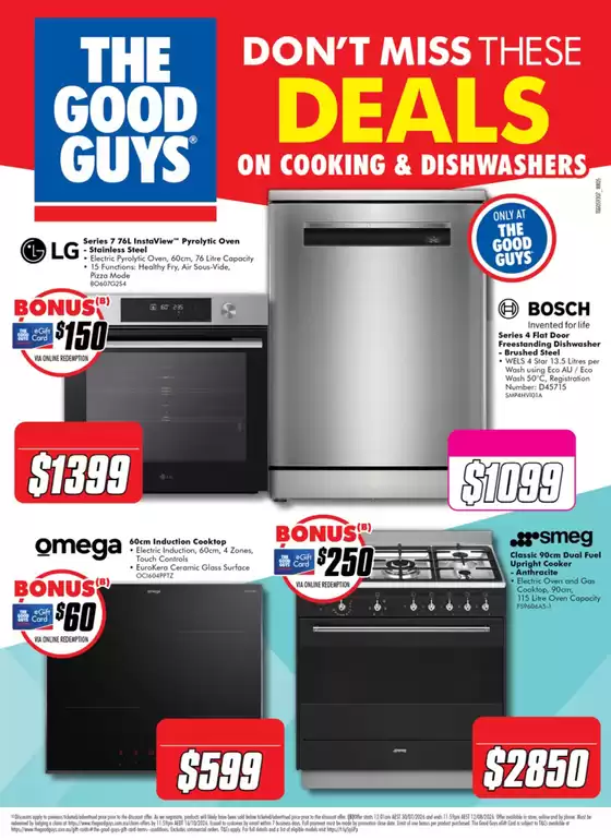 The Good Guys catalogue in Gin Gin QLD | Don't Miss These Deals On Cooking & Dishwashers | 2026-07-30T00:00:00.000Z - 2026-08-12T00:00:00.000Z
