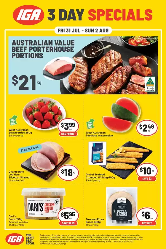 IGA catalogue | IGA 31/07 | 2026-07-31T00:00:00.000Z - 2026-08-02T00:00:00.000Z