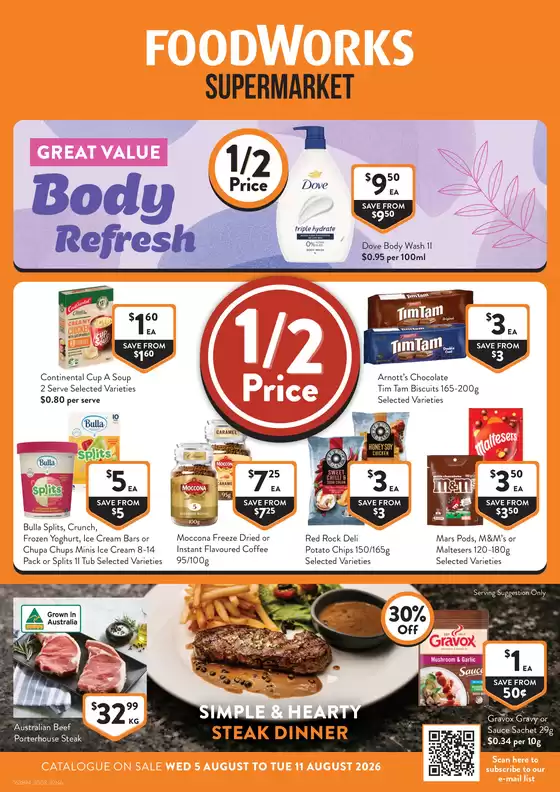 Foodworks catalogue | Supermarket | 2026-08-05T00:00:00.000Z - 2026-08-11T00:00:00.000Z