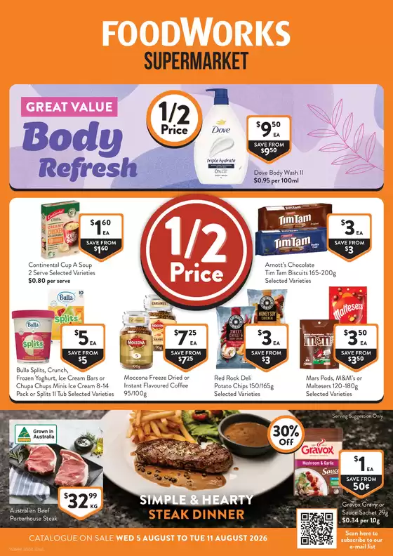 Foodworks catalogue | Supermarket | 2026-08-05T00:00:00.000Z - 2026-08-11T00:00:00.000Z
