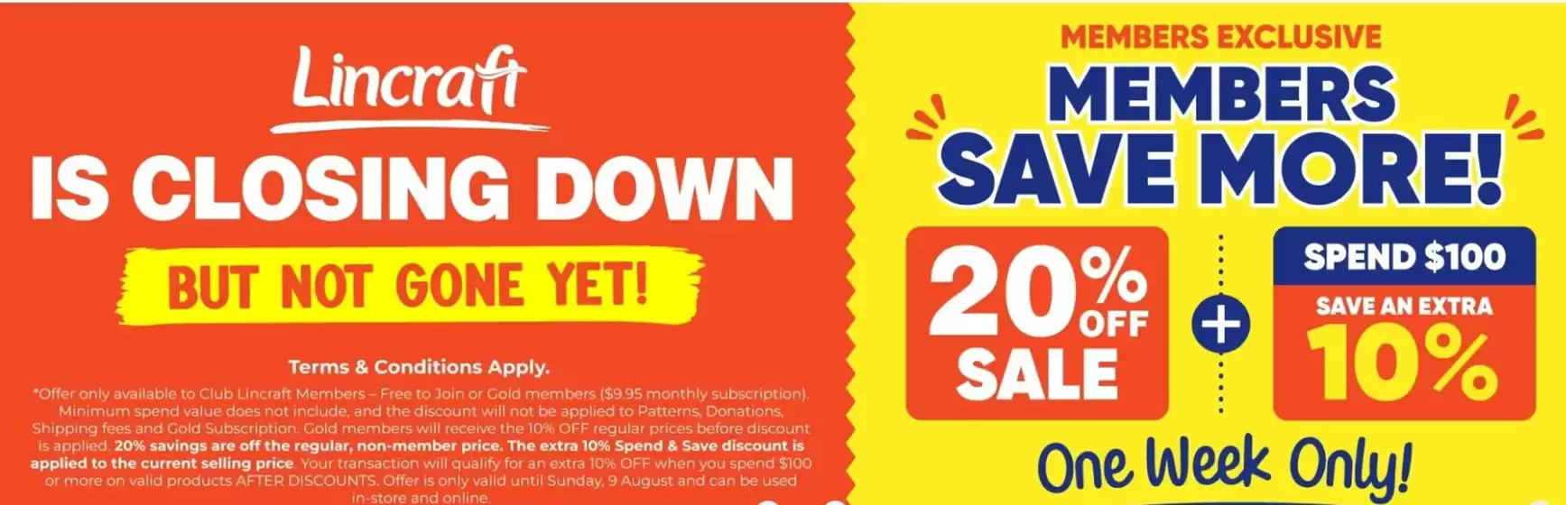 Lincraft catalogue | Members Save | 2026-08-03T00:00:00.000Z - 2026-08-10T00:00:00.000Z