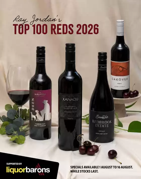 Liquor Barons catalogue | Ray Jordan’s Top 100 Reds 2026 | 2026-08-03T00:00:00.000Z - 2026-08-16T00:00:00.000Z