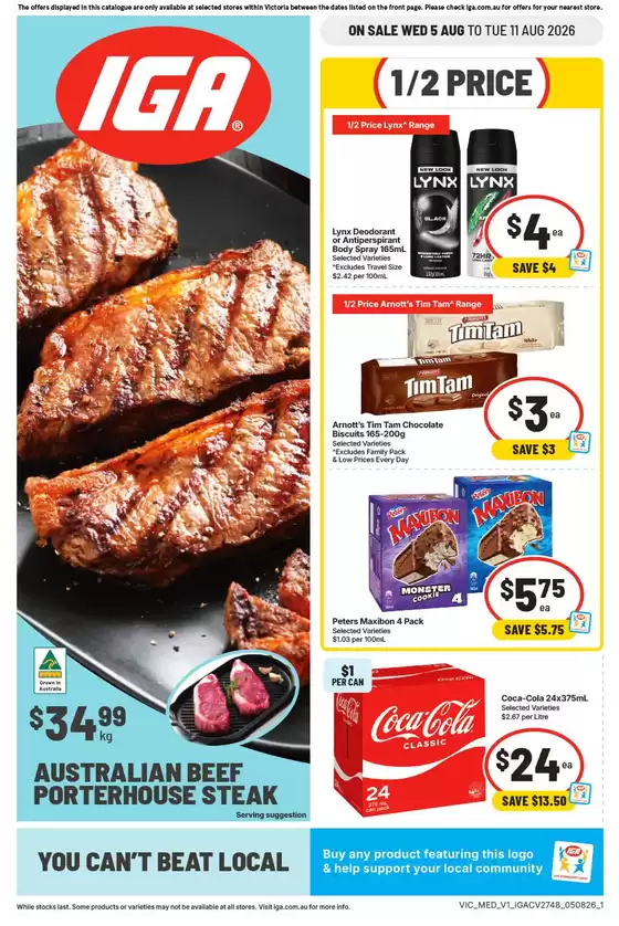 IGA catalogue in Lakes Entrance VIC | IGA 05/08 | 2026-08-05T00:00:00.000Z - 2026-08-11T00:00:00.000Z