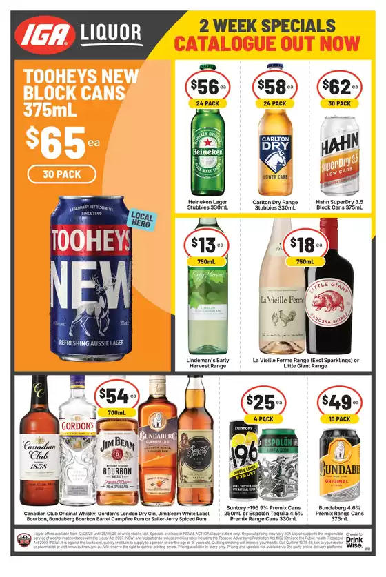 IGA Liquor catalogue | 2 Week Specials 12/08 | 2026-08-12T00:00:00.000Z - 2026-08-25T00:00:00.000Z