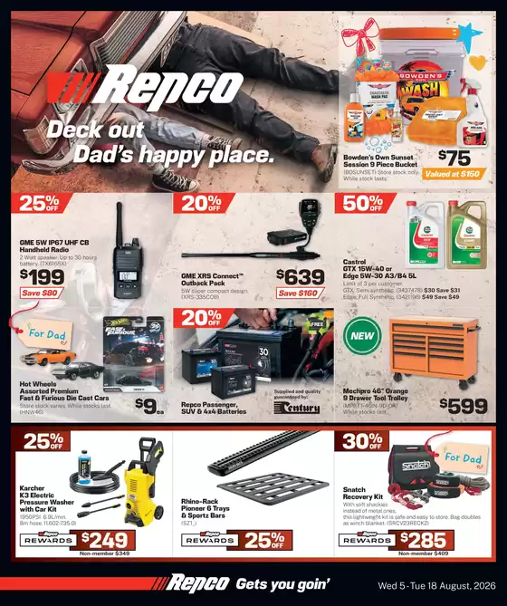 Repco catalogue | Deck Out Dad's Happy Place | 2026-08-05T00:00:00.000Z - 2026-08-18T00:00:00.000Z