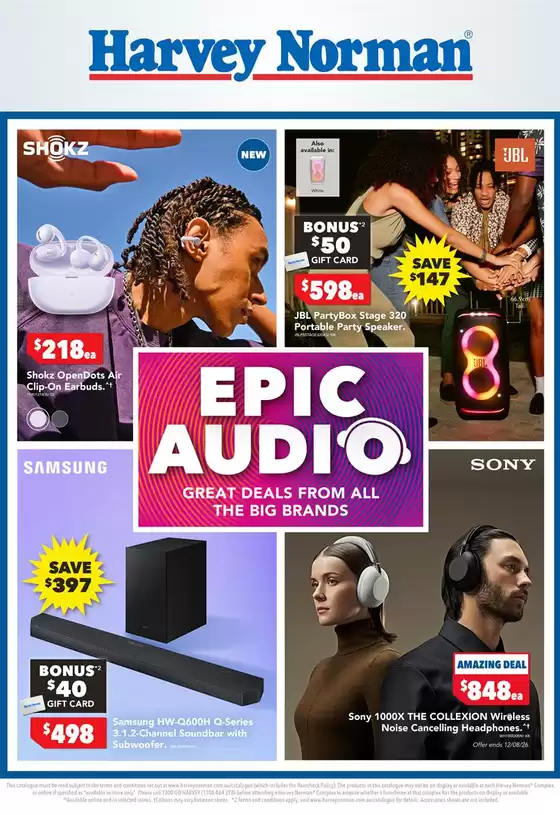 Harvey Norman catalogue | Epic Audio | 2026-08-06T00:00:00.000Z - 2026-08-17T00:00:00.000Z
