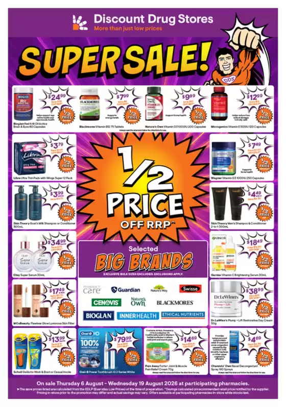 Discount Drug Stores catalogue | Super Sale! | 2026-08-06T00:00:00.000Z - 2026-08-19T00:00:00.000Z
