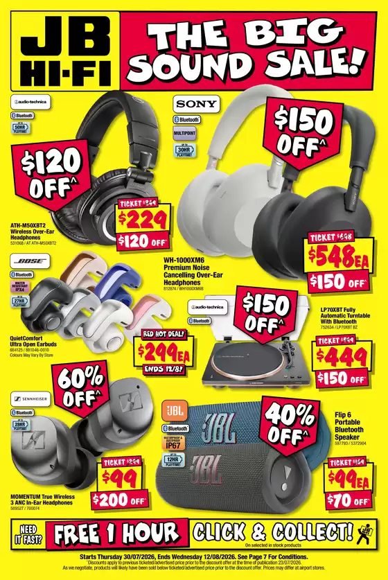JB Hi Fi catalogue | The Big Sound Sale! | 2026-08-06T00:00:00.000Z - 2026-08-12T00:00:00.000Z