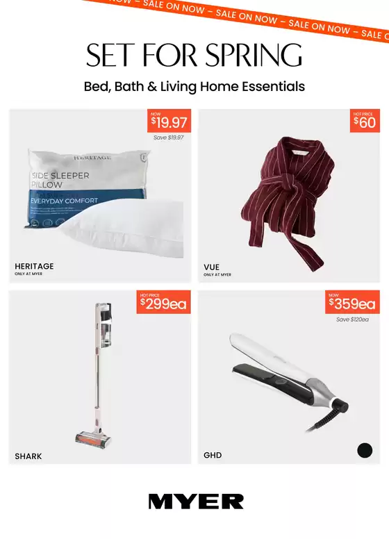 Myer catalogue | Bed, Bath & Living Home Essentials | 2026-08-09T00:00:00.000Z - 2026-08-29T00:00:00.000Z