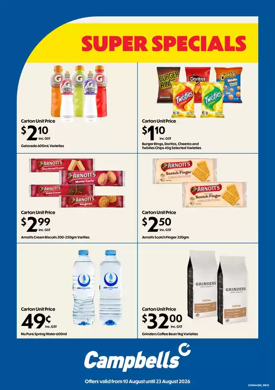 Campbells catalogue | Super Specials | 2026-08-10T00:00:00.000Z - 2026-08-23T00:00:00.000Z