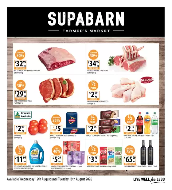 Supabarn catalogue | Weekly Specials 12/08 | 2026-08-12T00:00:00.000Z - 2026-08-18T00:00:00.000Z