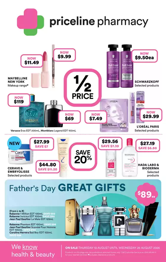 Priceline Pharmacy catalogue | Priceline Catalogue | 2026-08-13T00:00:00.000Z - 2026-08-26T00:00:00.000Z