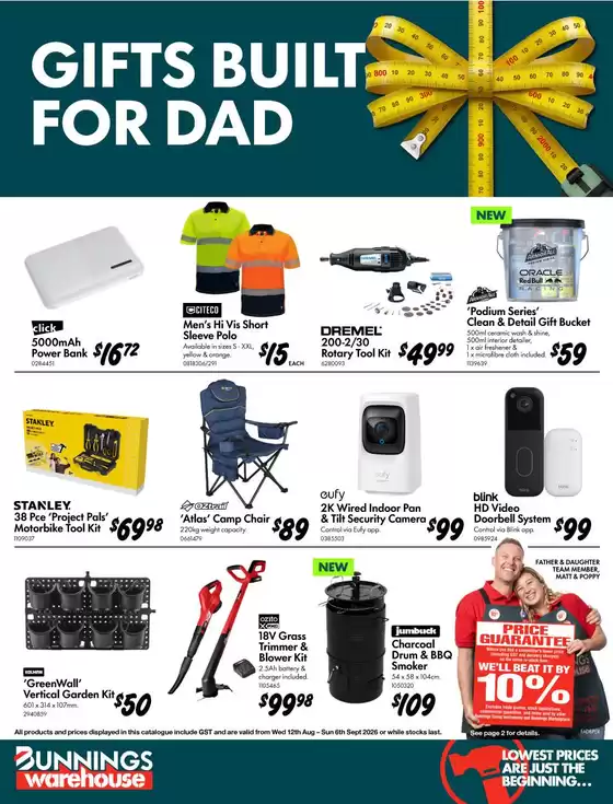 Bunnings Warehouse catalogue | Top deals and discounts | 2026-08-12T00:00:00.000Z - 2026-09-06T00:00:00.000Z