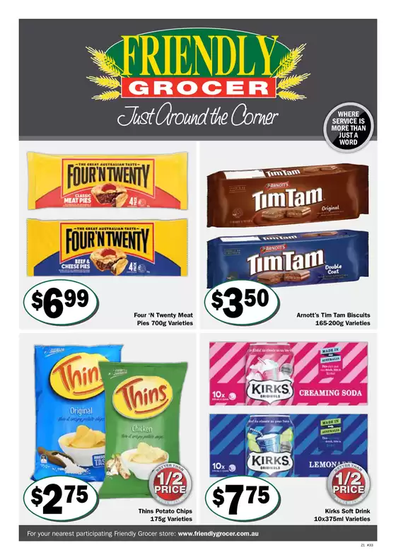 Friendly Grocer catalogue in Whittlesea VIC | Week 33 2026 catalogue zone 1 | 2026-08-12T00:00:00.000Z - 2026-08-18T00:00:00.000Z