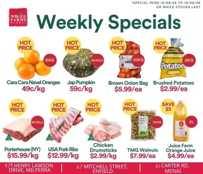 WHOLEFARMS catalogue in Kilmore VIC | Weekly Specials | 2026-08-12T00:00:00.000Z - 2026-08-18T00:00:00.000Z