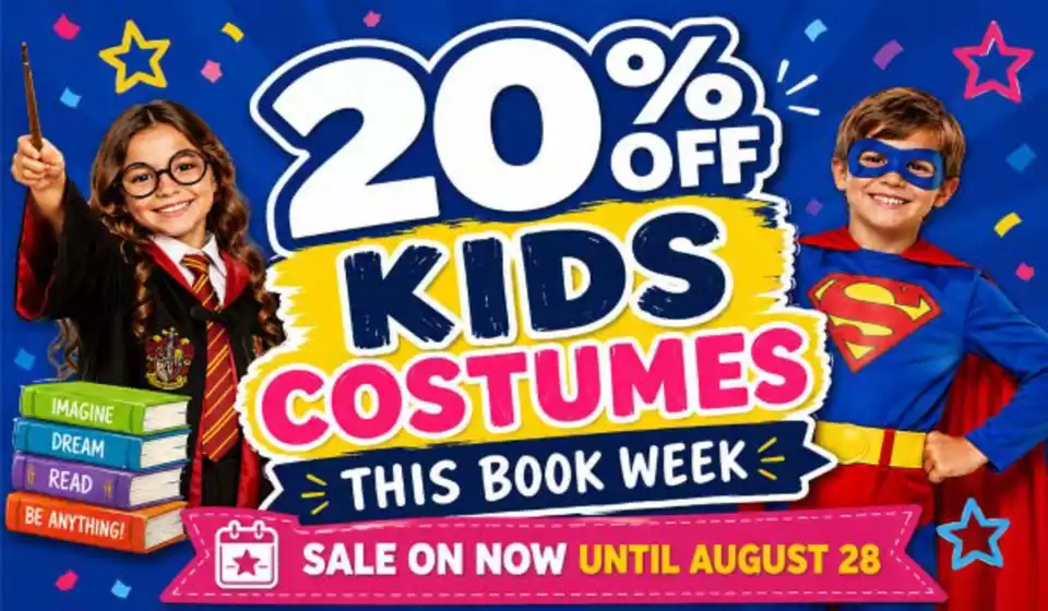 Mr Toys Toyworld catalogue | 20% Off Kids Costumes | 2026-08-12T00:00:00.000Z - 2026-08-28T00:00:00.000Z