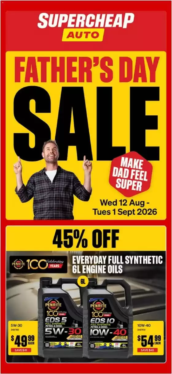Supercheap Auto catalogue | Father’s Day Sale | 2026-08-12T00:00:00.000Z - 2026-09-01T00:00:00.000Z