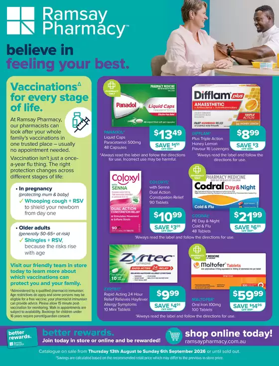 Ramsay Pharmacy catalogue | August 2026 | 2026-08-13T00:00:00.000Z - 2026-09-06T00:00:00.000Z
