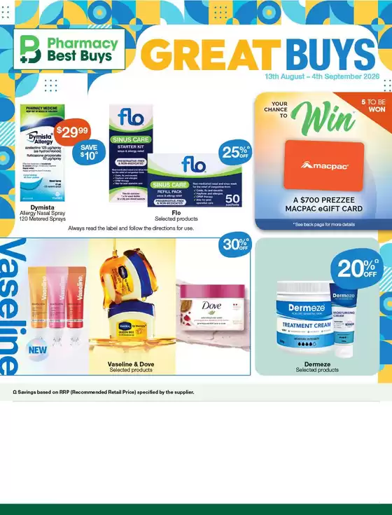 Pharmacy Best Buys catalogue | Pharmacy Best Buys catalogue specials | 2026-08-13T00:00:00.000Z - 2026-09-04T00:00:00.000Z