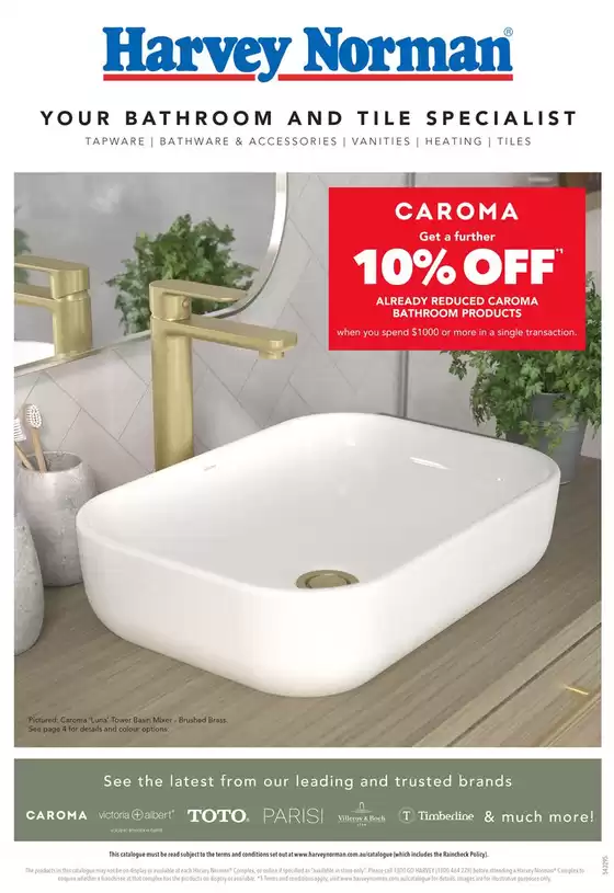 Harvey Norman catalogue in Brigalow | August Bathroom | 2026-08-13T00:00:00.000Z - 2026-08-30T00:00:00.000Z