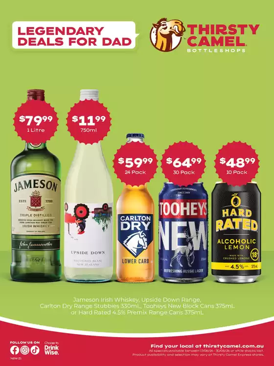 Thirsty Camel catalogue | Unseriously Good Deals 17/08 | 2026-08-17T00:00:00.000Z - 2026-08-30T00:00:00.000Z