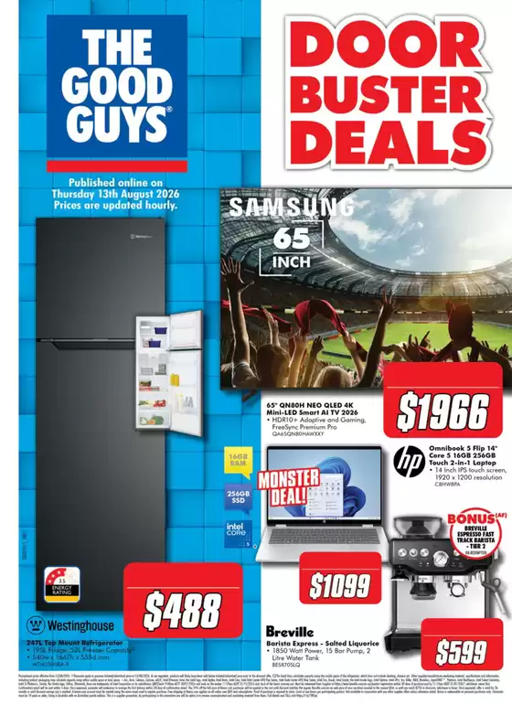 The Good Guys catalogue in Diggers Rest VIC | Door Buster Deals | 2026-08-17T00:00:00.000Z - 2026-08-19T00:00:00.000Z