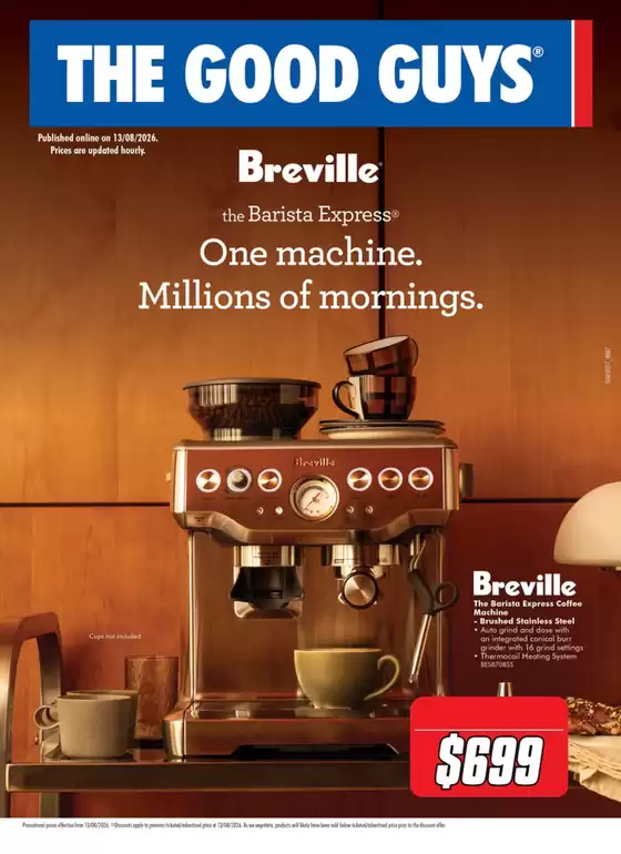The Good Guys catalogue in Diggers Rest VIC | Breville Catalogue | 2026-08-17T00:00:00.000Z - 2026-08-31T00:00:00.000Z
