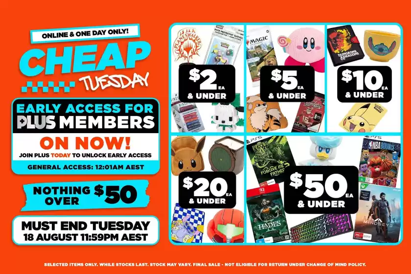 EB Games catalogue in Bundaberg QLD | Top deals for all customers | 2026-08-18T00:00:00.000Z - 2026-08-18T00:00:00.000Z