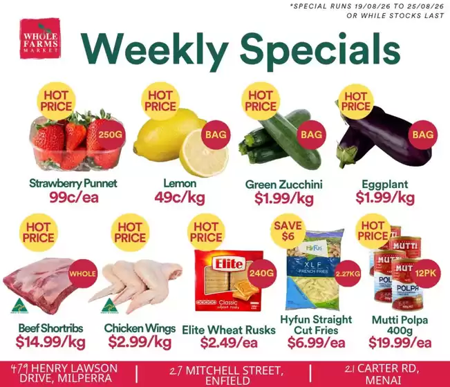 WHOLEFARMS catalogue | Weekly Specials | 2026-08-19T00:00:00.000Z - 2026-08-25T00:00:00.000Z