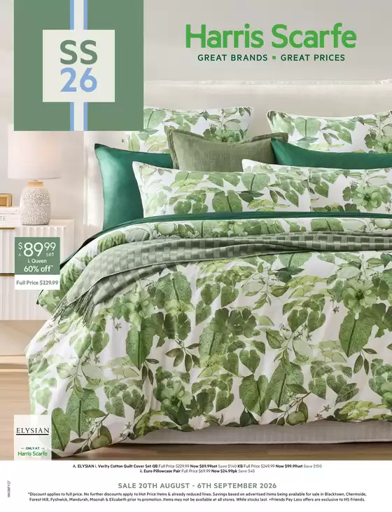 Harris Scarfe catalogue | SS26 | 2026-08-20T00:00:00.000Z - 2026-09-06T00:00:00.000Z