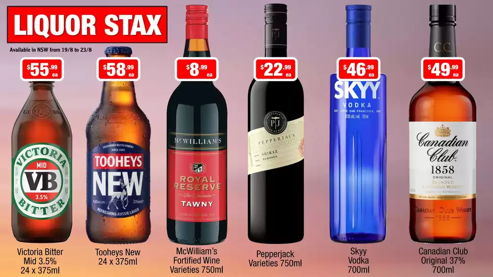 Liquor Stax catalogue | Liquor Stax catalogue specials | 2026-08-19T00:00:00.000Z - 2026-08-23T00:00:00.000Z