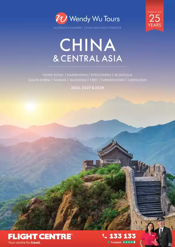 Flight Centre catalogue in Thevenard | Wendy Wu Tours China & Central Asia 2026, 2027 & 2028 | 2026-01-01T00:00:00.000Z - 2028-12-31T00:00:00.000Z
