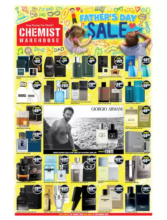 Chemist Warehouse catalogue | Father's Day Sale | 2026-08-20T00:00:00.000Z - 2026-09-06T00:00:00.000Z