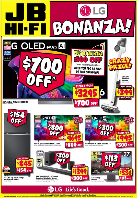 JB Hi Fi catalogue in Kalbar QLD | LG Bonanza | 2026-08-20T00:00:00.000Z - 2026-09-02T00:00:00.000Z