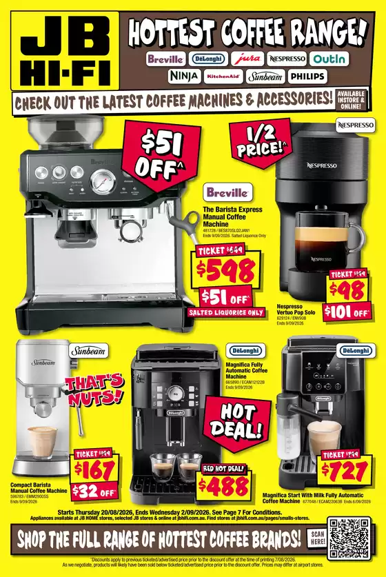 JB Hi Fi catalogue | Hottest Coffee Range! | 2026-08-20T00:00:00.000Z - 2026-09-02T00:00:00.000Z