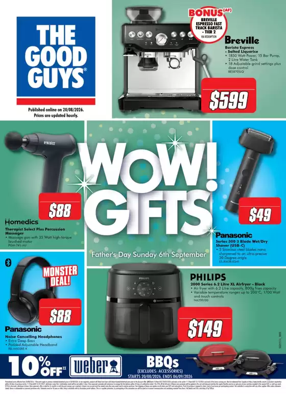 The Good Guys catalogue in Warrnambool VIC | Wow Gifts! | 2026-08-20T00:00:00.000Z - 2026-09-06T00:00:00.000Z