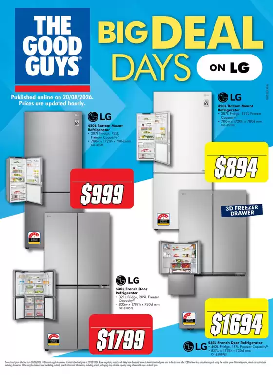 The Good Guys catalogue in Warrnambool VIC | Big Deal Days | 2026-08-20T00:00:00.000Z - 2026-08-26T00:00:00.000Z